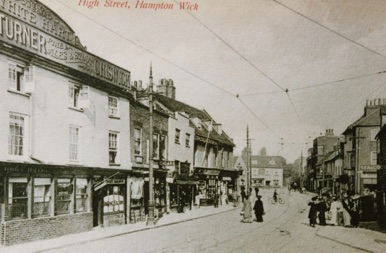 Looking north from Bridge Foot with The White Hart on the left and The Swan in the middle distance.