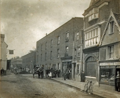 Looking north with The Foresters just visible on the left and the shop on the corner of Seymour Road (currently Wick Cleaners) being the only buildings still existing.