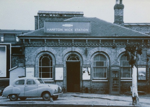 The original station with the round-headed windows and doors which were hallmarks of the London and South Western Railway company’s architecture.